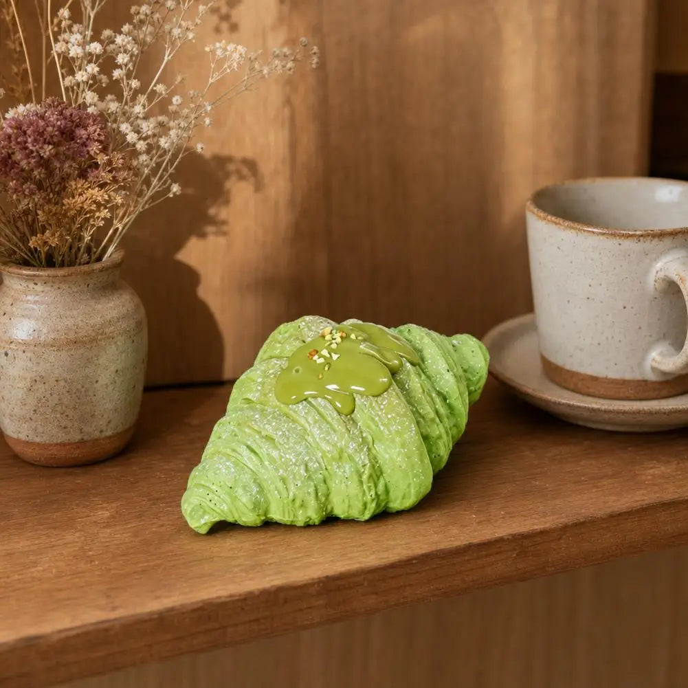 Realistic Croissant Squishy Slow Rising Toy Soft Simulation Food Bread Stress Relief Squeeze Toy Photo Props