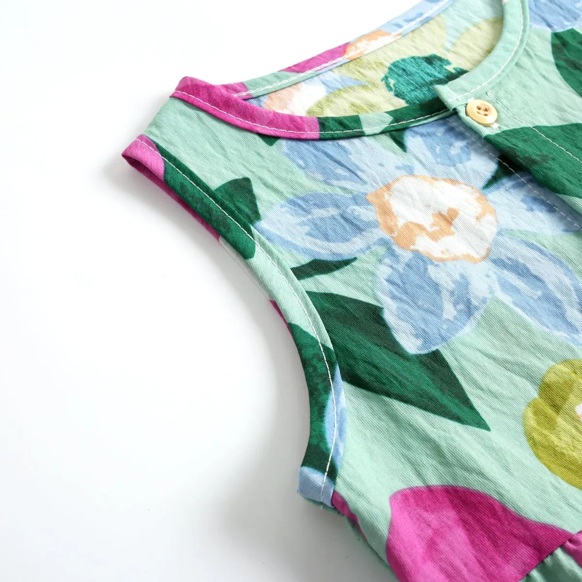 Baby Girls Printing Jumpsuits Flower Summer Rompers Cotton Toddler