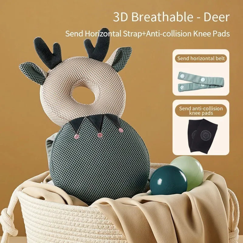 AIBEDILA Newborn Head Back Protector Pillow 33x19x6cm Learn To Walk Anti Fall Headgear