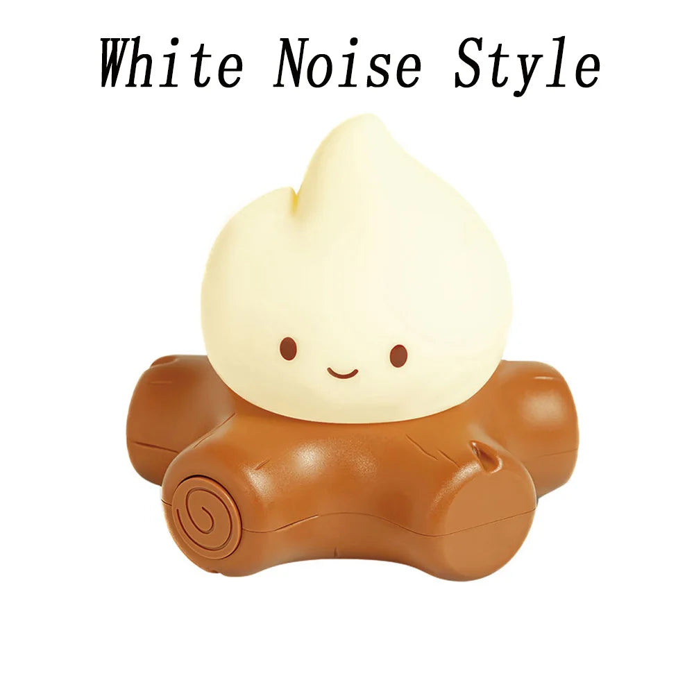Campfire Night Light With White Noise LED Desk Lamp For Kids Room Decoration And Ambience