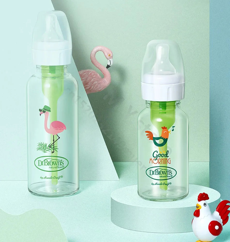 Dr. Brown's newborn Glass baby bottle/Anti-colic/baby glass bottle/standard caliber/120ML 250ML
