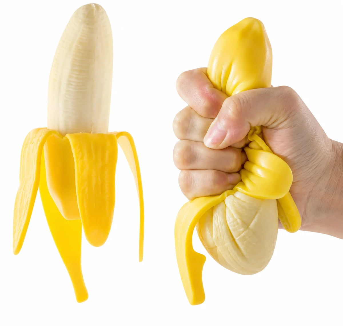 Banana Squishy Toy Slow Rising Stretchy Stress Relief Squeeze Toy Soft Fidget Toy Kawaii Decompression Gift for Kids Adults