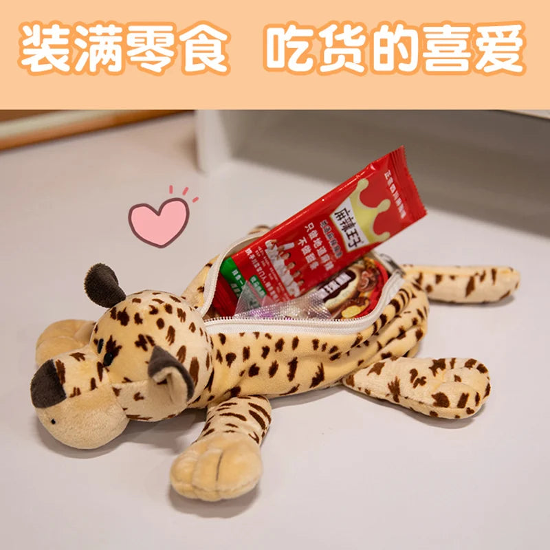 Cartoon Animal Elephant Lion Kapibala Plush Pen Case For Kid Large Capacity Supplies Stationery Storage Bag For Kid Gift