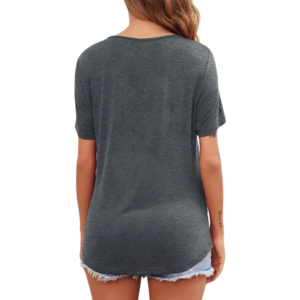 3PCS Summer Fashion Irregular Pregnant Women Breastfeeding Top Comfortable Round Neck Anti Light  Short Sleeve T-shirt