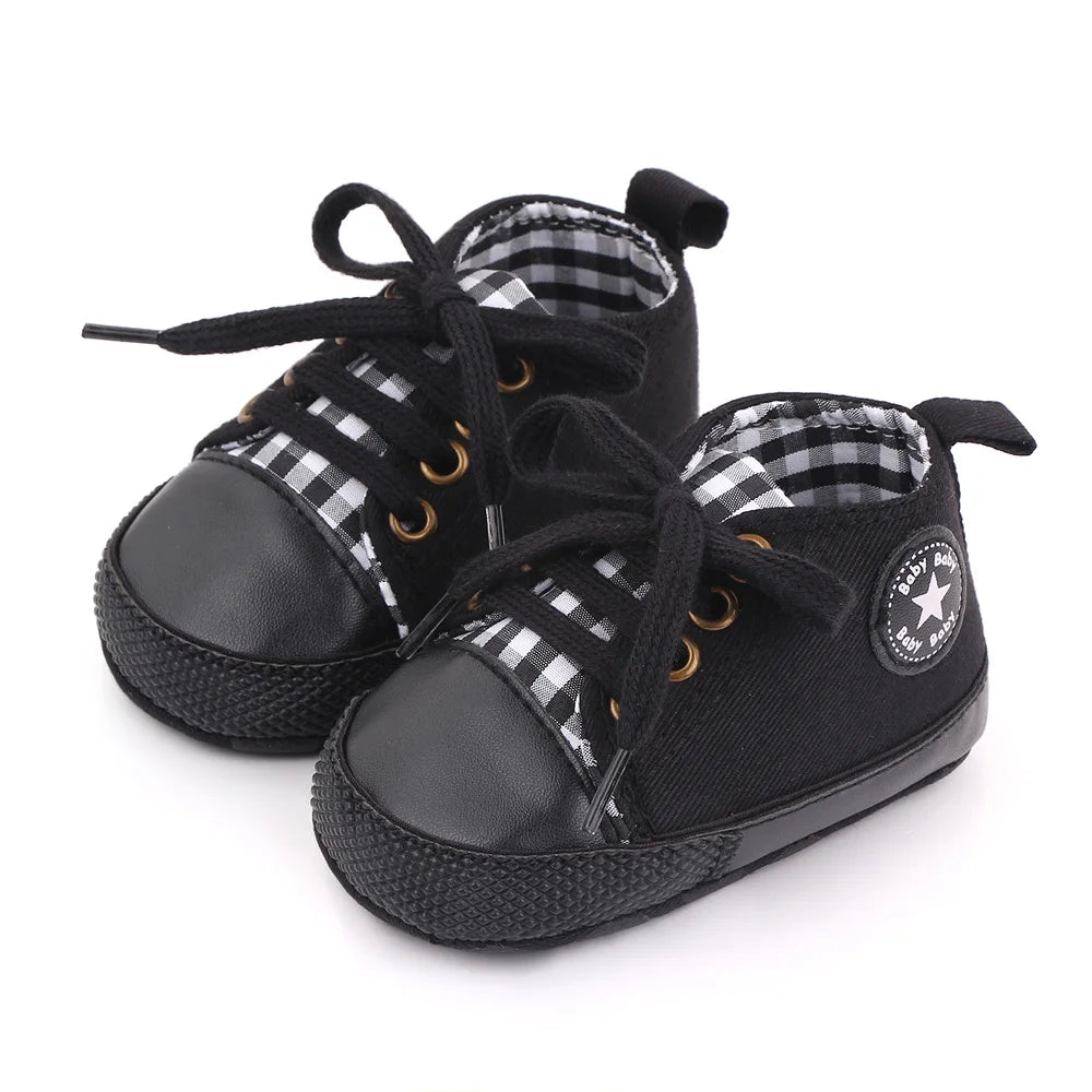 Carter's Baby Shoes First Walker Canvas Sneakers Non Slip Soft Sole For Toddlers