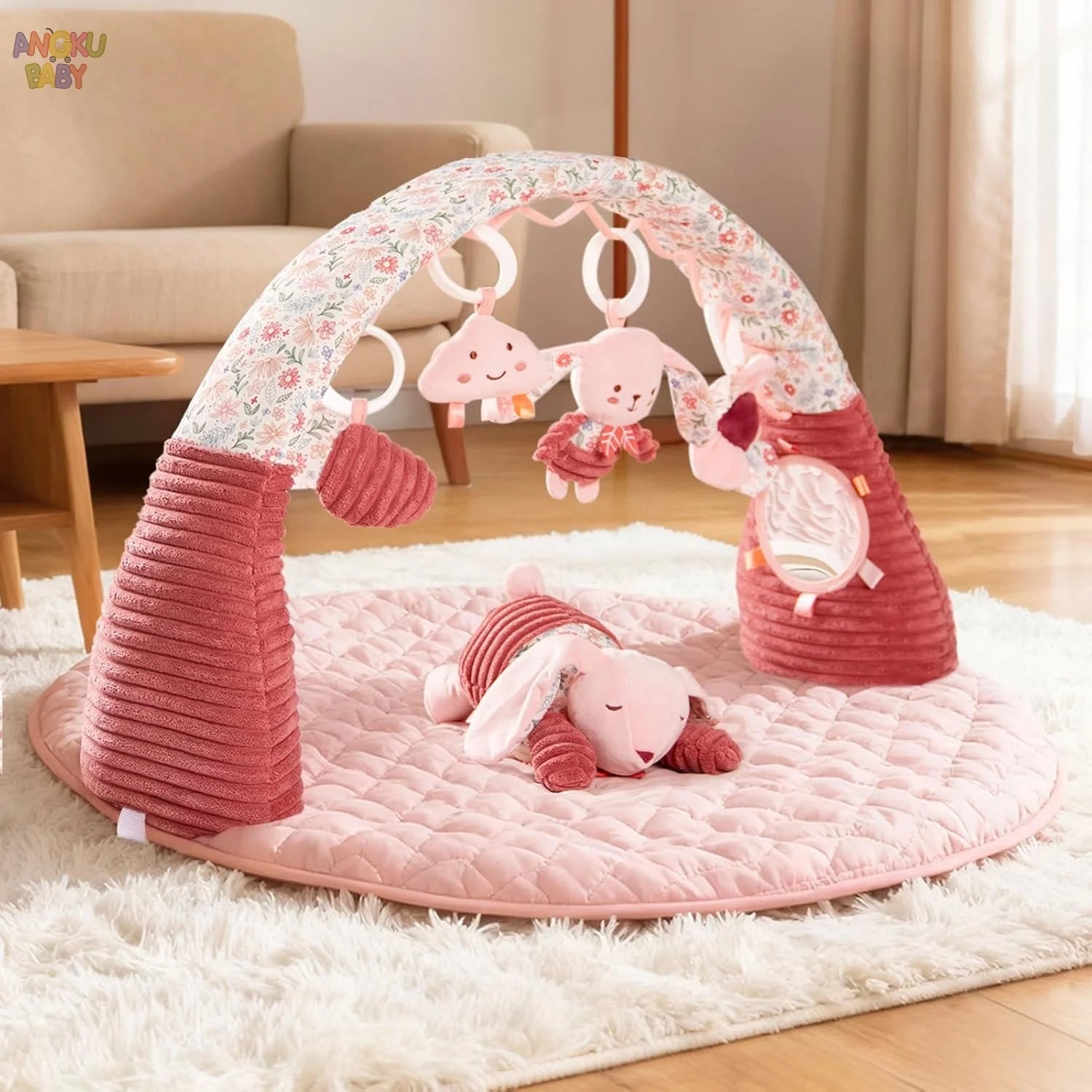 3 in 1 Baby Activity Gym Thickened Educational Fitness Frame for Children Foldable Infant Tummy Time Play Mat Stable Baby Toys
