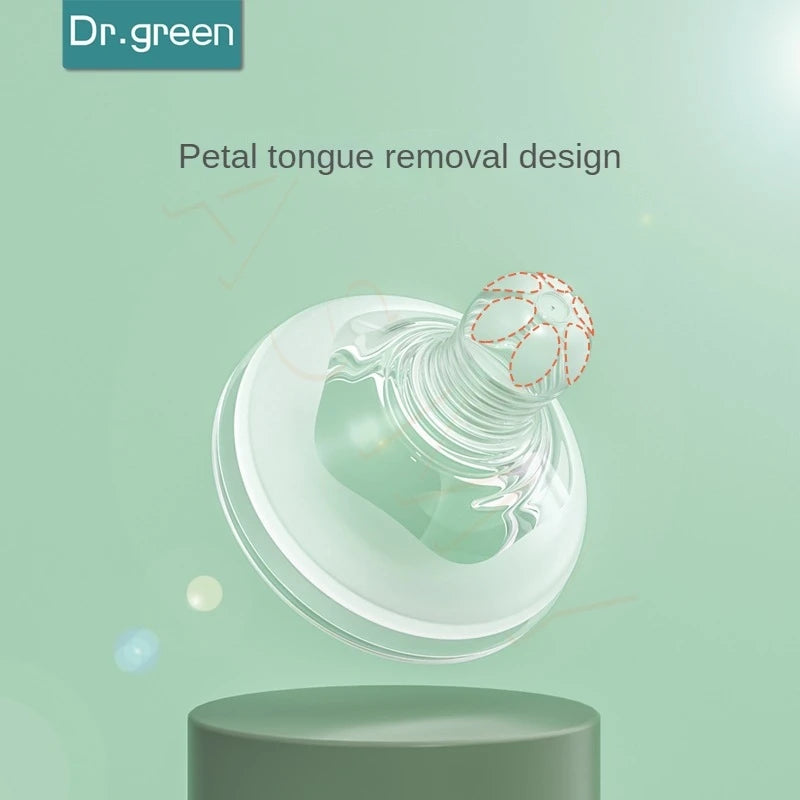 Dr.Green Wide Mouth S/M/L/Cross hole Nipple Bottle nipple safe silicone material soft texture Suitable for 0-3 years old babies