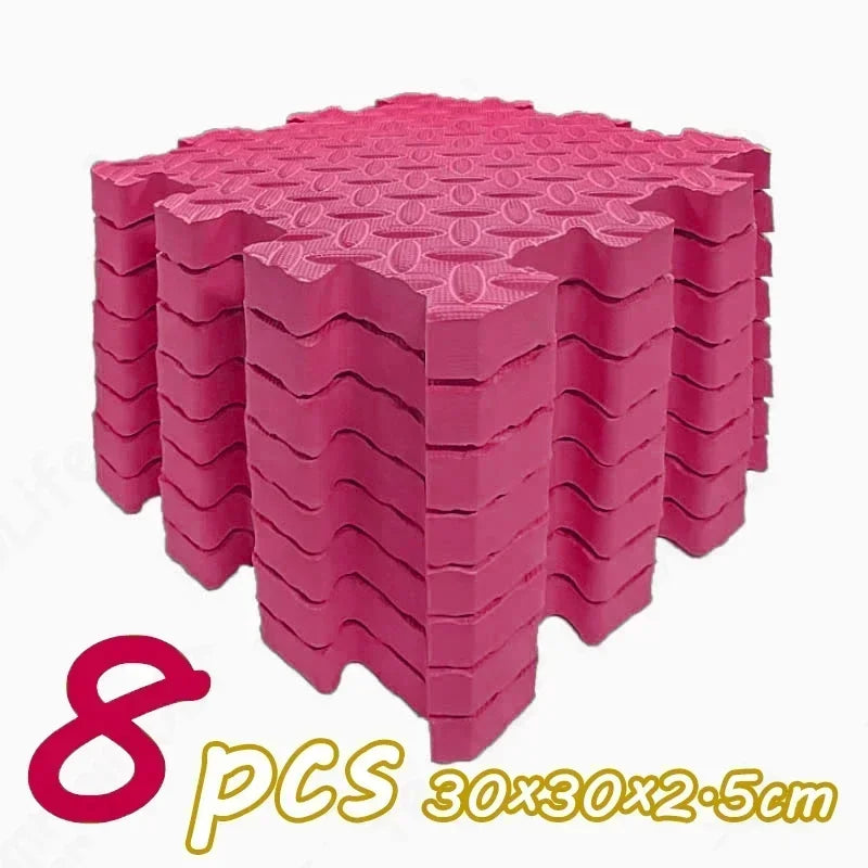 Baby Crawling Play Mat Nonslip Puzzle Gym Mat 8 Pcs 2.5cm Thick for Childrens Room Eco Friendly