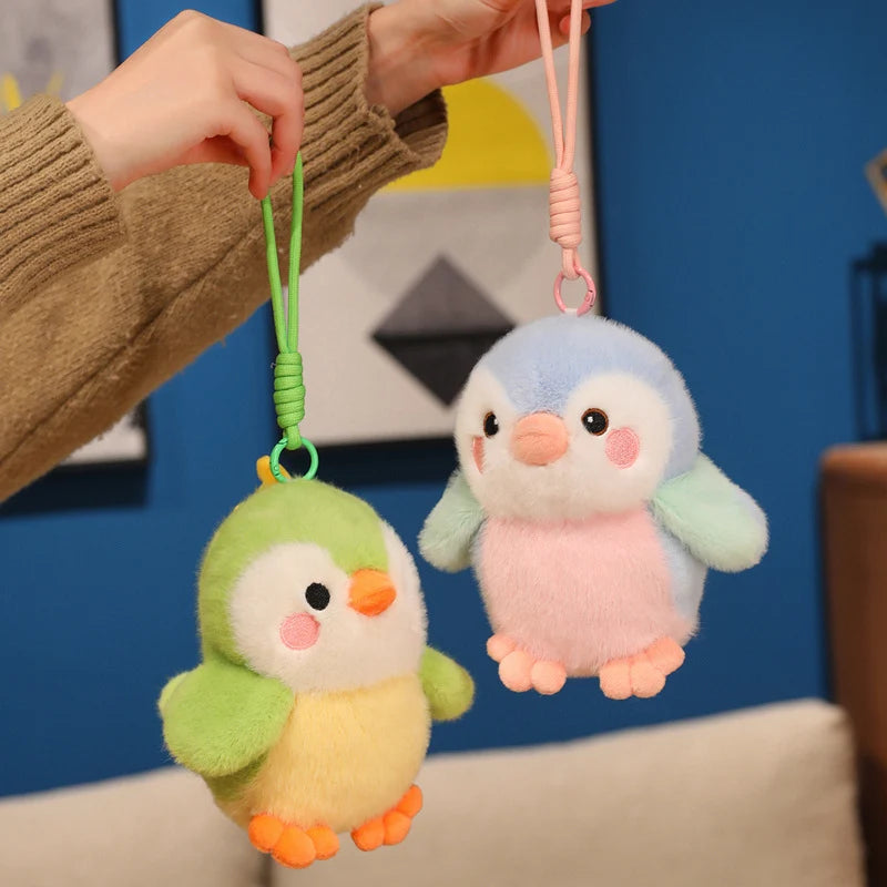Wholesale 16cm Fluffy Pretty Bird Doll Cartoon Kawaii Pet Plush Toy Lifelike Little Pendants Car Bags Decor Keychain Kid Gift