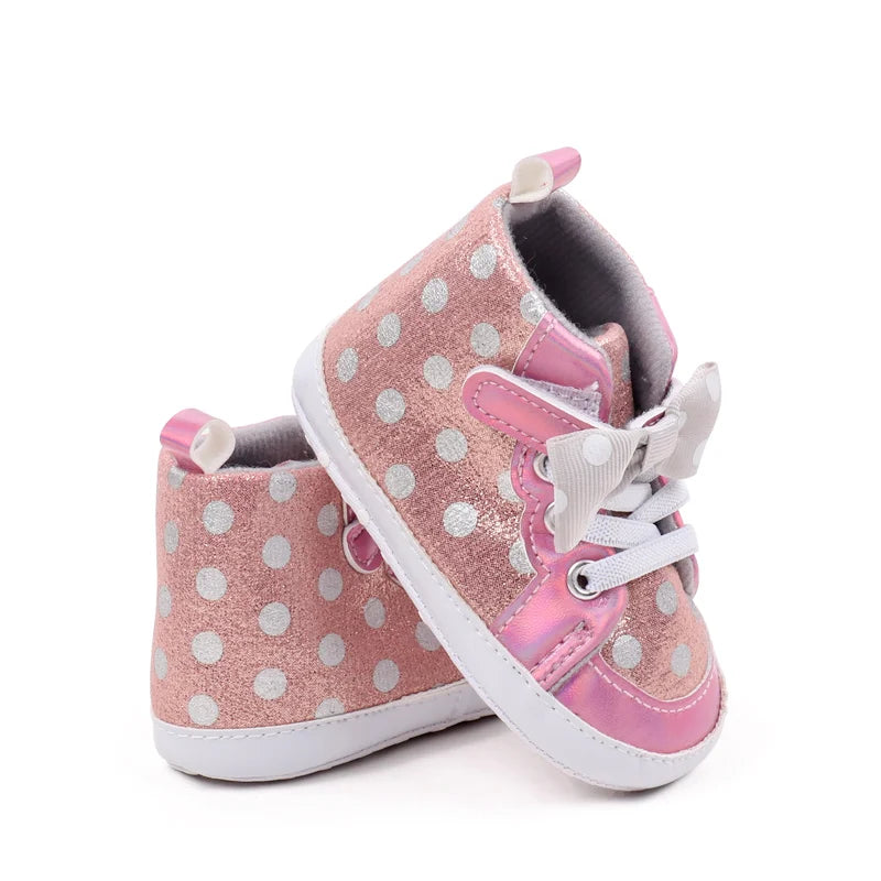 Baby Girl Spring and Autumn Butterfly Bowknot Soft Sole Comfortable Prewalker Shoes Indoor Outdoor Walking Shoes First Walkers