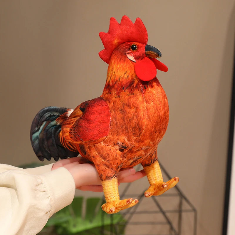 Hot High Quality 30/48cm Simulation Rooster Plush Toys Life Like Chicken Pillow Stuffed Soft Animal Dolls For Room Decor Gift