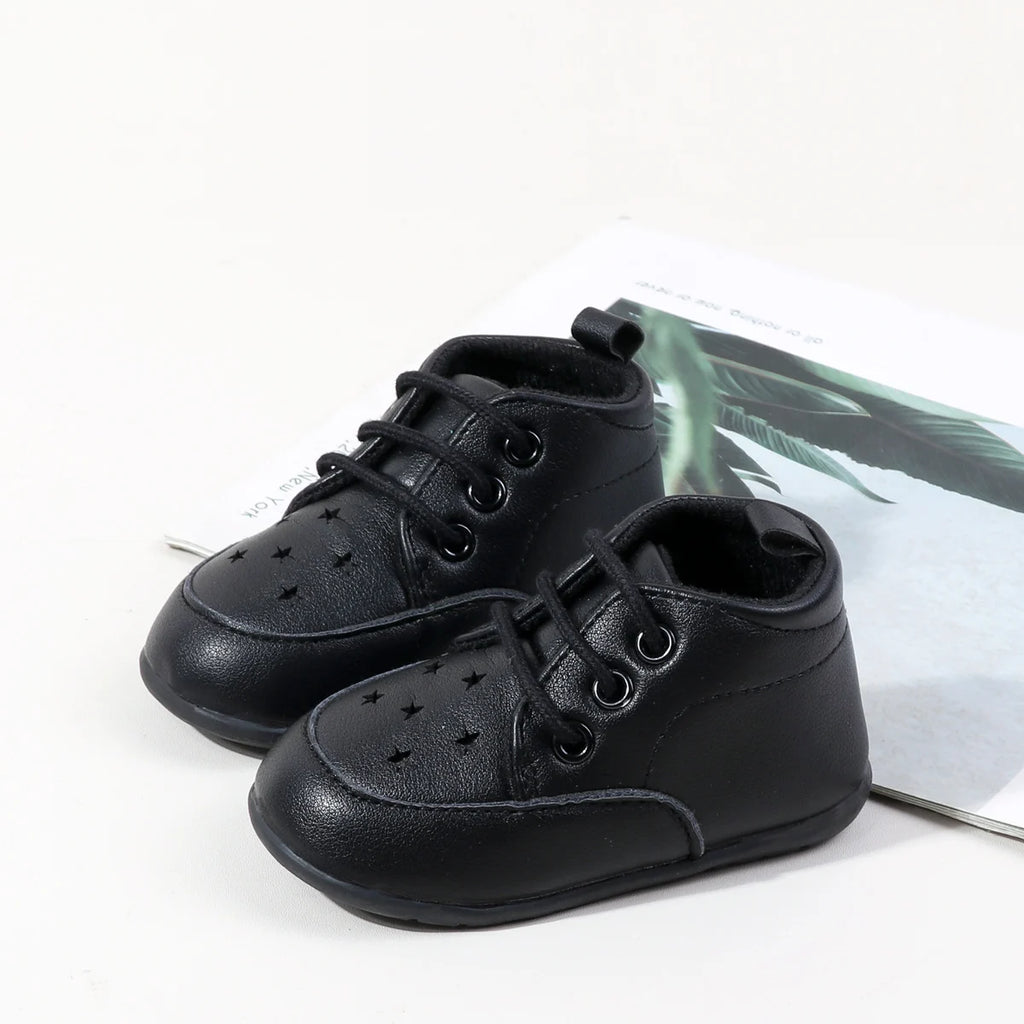 Baby Retro Leather Shoes Boy Girl Shoes Toddler Rubber Sole Anti-slip First Walkers Newborn Infant Moccasins Baby Crib Shoes