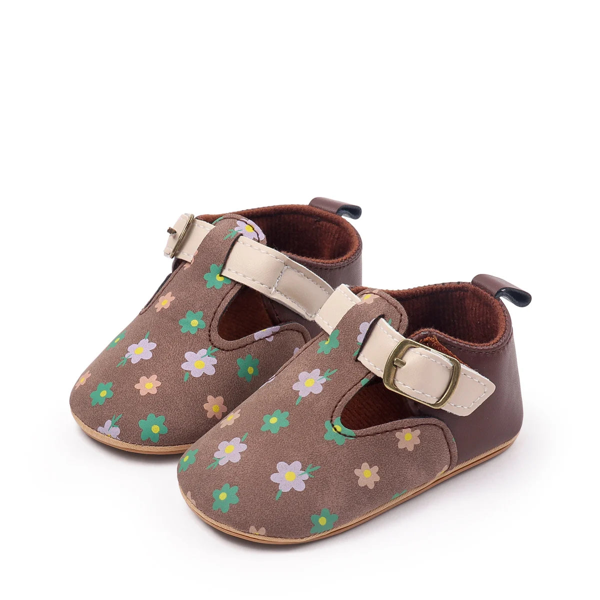 2025 Hot Selling Sping And Autumn Baby Girl's Pre-walking Casual Beautiful Toddler Shoes For 0-18M With Flower And TPR Sole