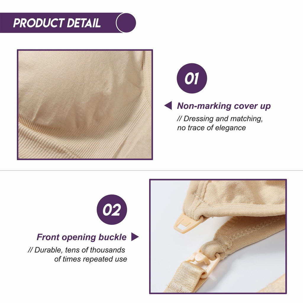 High Quality Maternity Care Bra All Cotton Breastfeeding Maternity Underwear Seamless Large Size Breathable Bra Push Up