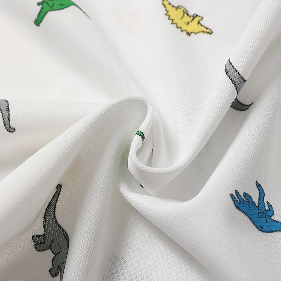1/3 Pack Children's Summer Dinosaur Printed Multicolor POLO Shirt Boys Casual Fashion Prince T-shirt Joker Comfortable Lapel T