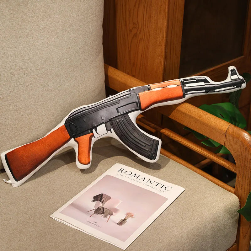 Hot Super Cool Realistic Stuffed Printed Firearm Plush Toys Soft Funny Lifeiliek Rifle Sniper Rifle Toys Game Props For Boys