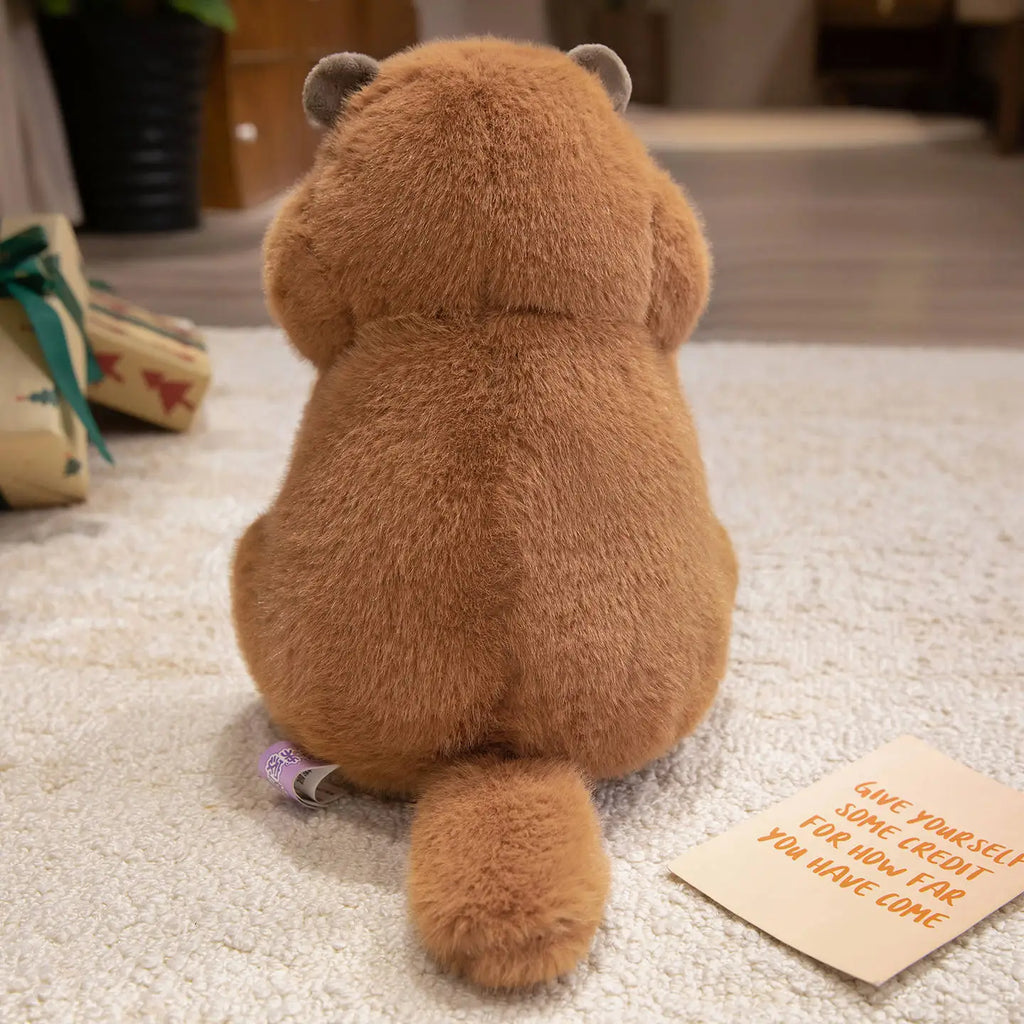 22/35/45cm Simulation Beaver Plush Doll Cute Fluffy Sitting Marmot Groundhog Toy For Kids Adorable Birthday Gift Doll