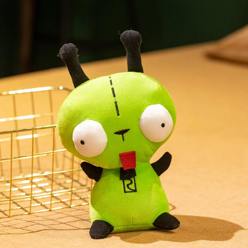 Hot 25cm Alien ET 3D Eyes Green Invader ZIM GIR Dog Plush Figure Toy Soft Stuffed Collectible Christmas Gift Toys for Children