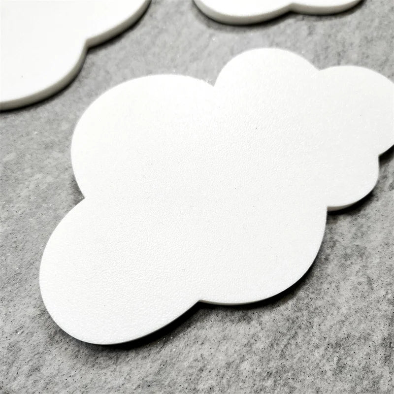 6Pcs/Set Nordic Style Wooden Cloud Sign Set Cloud Decoration Modern/Bohemian, Home Wall Decoration, Celestial Wall Art, Living Room and Room Decoration, Holiday Wooden Wall Stickers, Wedding Wooden Cloud Series Wall St