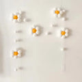 Nordic Style Handmade Pom-Pom Colorful Daisy Flower Garland for Decoration, Shelf Decoration, Wall Hanging Pom-Pom Pink Daisy Wreath, Holiday, Christmas, Wedding, Thanksgiving, Wall Decoration Garland, Tent Curtain Dec - Baby World SA