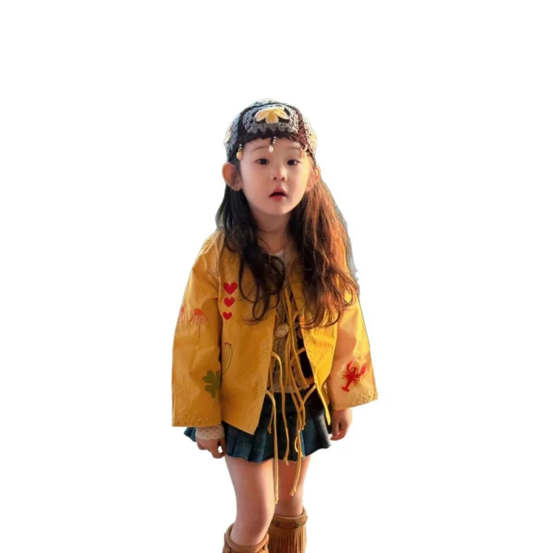 Korean-style trendy children's hat, hand-crocheted  hollow hat, outdoor breathable pullover hat, knitted hat for baby girls