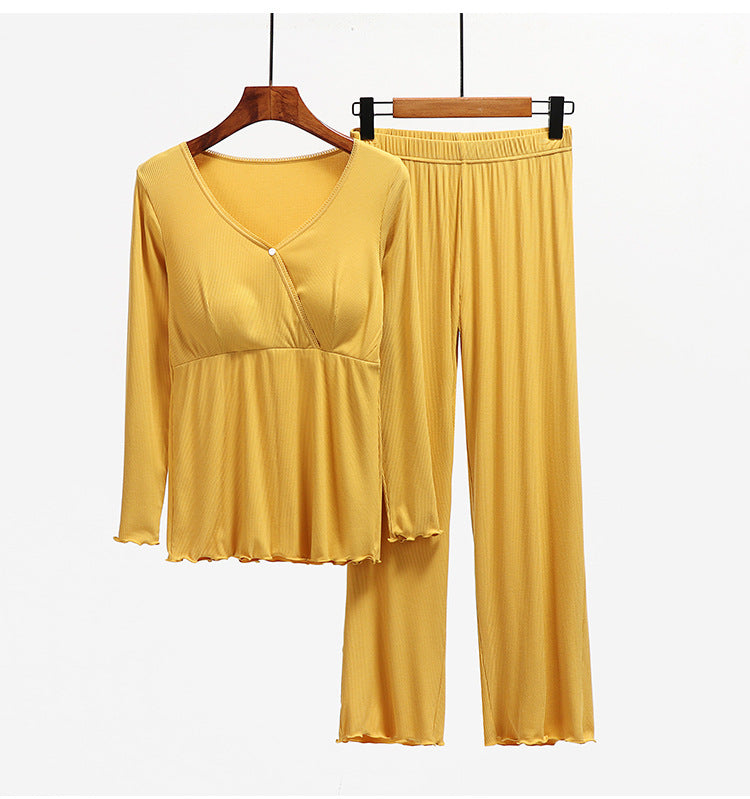 Maternity Nursing Sleepwear Breastfeeding Nightwear for Pregnant Women Pregnancy Breast Feeding Pajamas Suits Maternity  Clothes