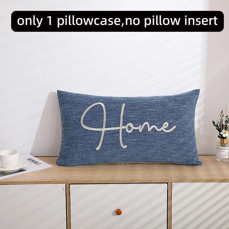 1 Pillow Set Pillowcase 35x60cm Embroidered With Hidden Zipper Decorative Cover For Bedroom