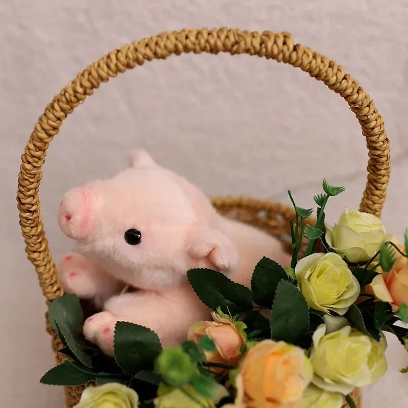 Lifelike Pig Plush Toy Soft Stuffed Animal Simulation Piggy Doll Cute Birthday Gift for Girls And Boys