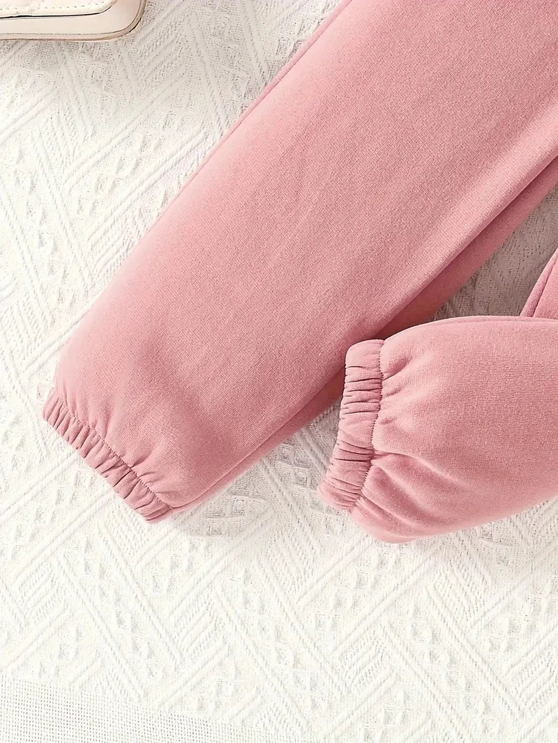 3 Pcs Kids Girls' Clothes Set Spring And Autumn Baby Girls Long-Sleeve Hooded Sweatshirt +Sleeveless Vest+ Long Pants Daily Wear