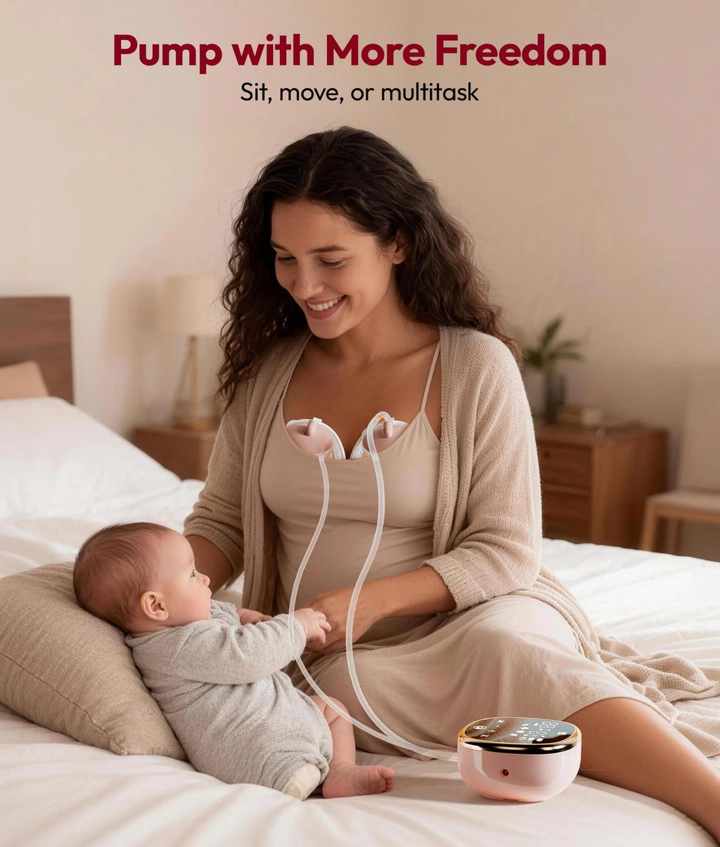 NCVI Electric Breast Pump, with Wearable Cups,4 Modes 9 Levels,Quiet &  Portable Rechargeable for Breastfeeding Moms