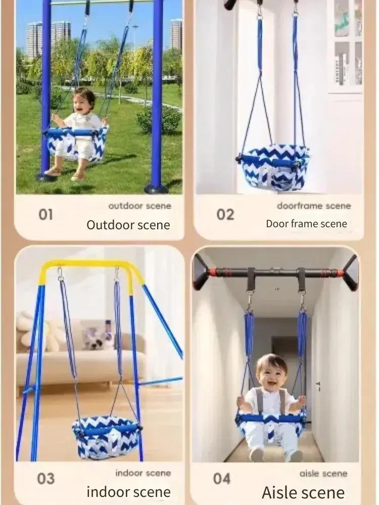 Toddler Indoor Outdoor Swing Hammock Chair Style Cloth Hanging Seat Fits Door Frame Home Garden Playground Kids’ Play Leisure