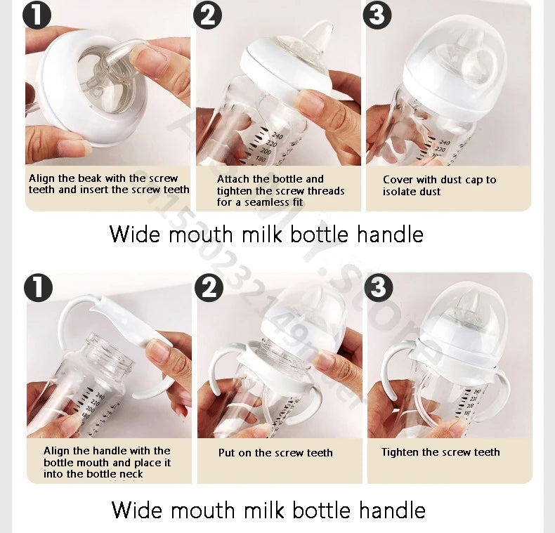 ANPEI Suitable for Avent   wide-bore bottle handle / teat / bottle base / screw teeth - dust cap / bottle accessories