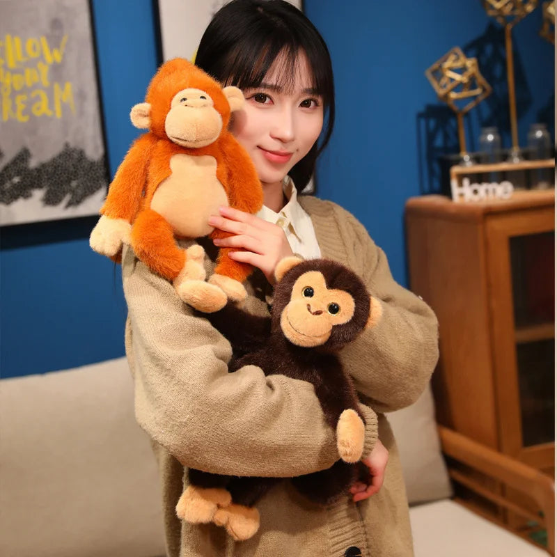Hot Cartoon Gorilla Plush Toy Chimpanzees Monkey Soft Stuffed Doll Backpack Car Bag Room Decor Kid Gift