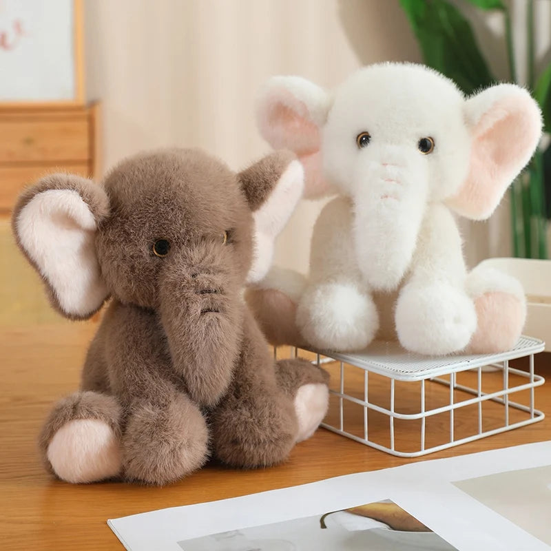 Wholesale 23/35cm Cute Pink Long Nose Elephant Plush Toys Lovely Soft Stuffed Cartoon Animals Dolls For Birthday Christmas Gift