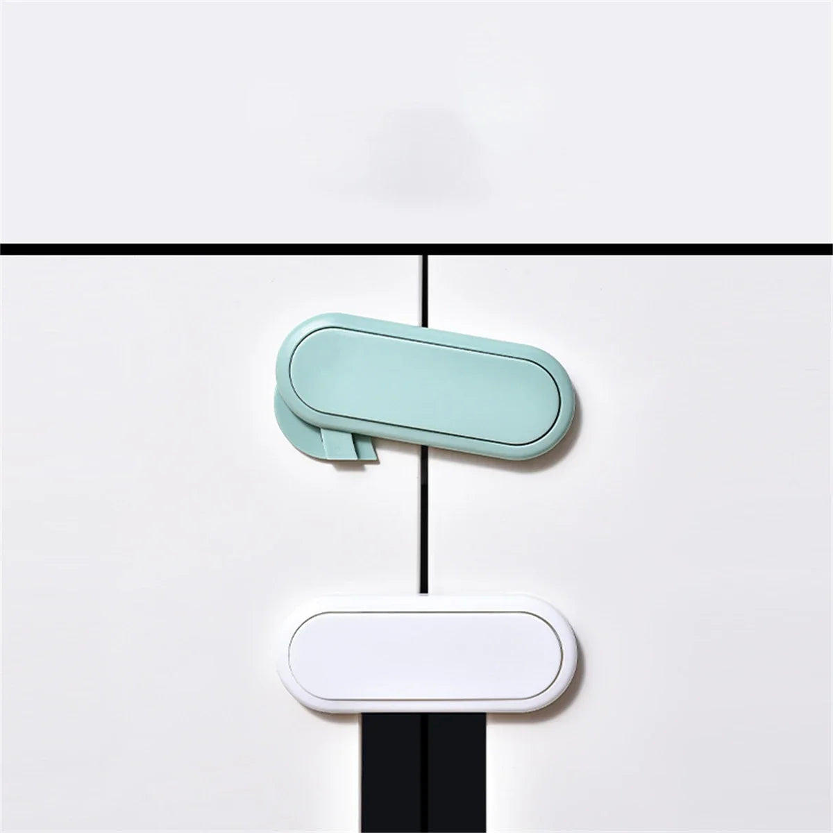 5/10 Pcs Baby Anti Pinch Hand Invisible Lock Children's Drawer Safety Latch Cabinet Door Protection  Opposite Door Wardrobe Lock