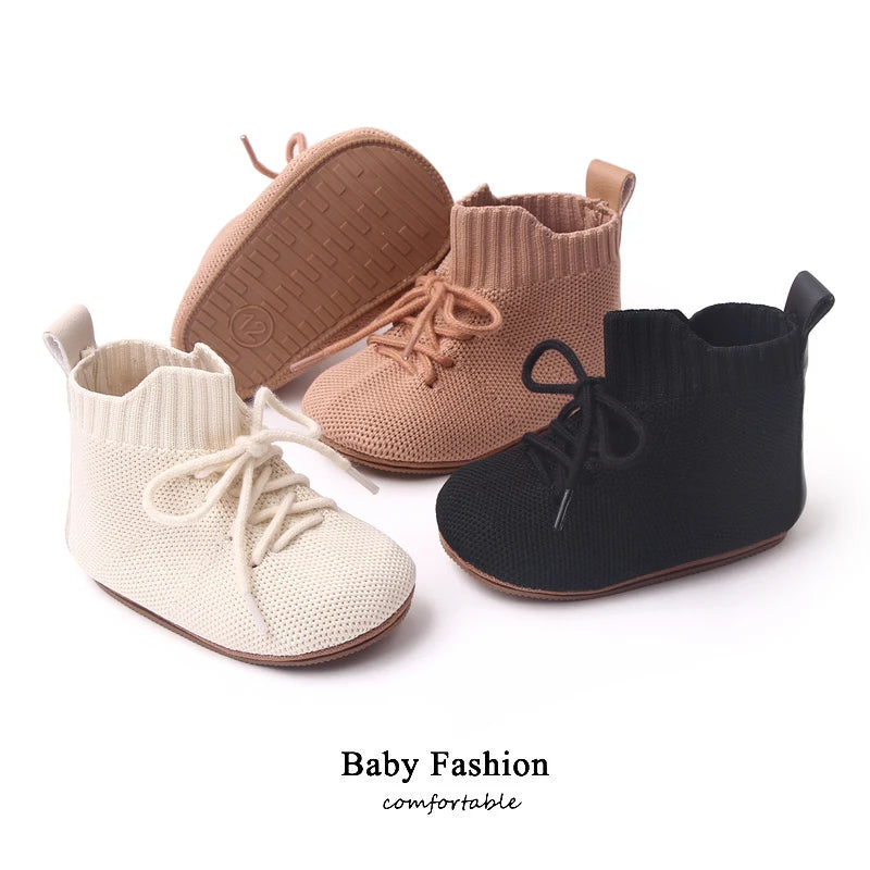 2025 Boys And Girls' 0-1 Years Old High-Top Casual Anti-Slip Softness Toddler Shoes For Sports Activities Baby Shoes