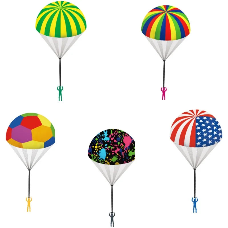6pcs/lot Parachute Toy Outdoor Flying Parachute Hand Throw Army Man Flying Toys for Kids Outdoor Halloween Easter Christmas Toys