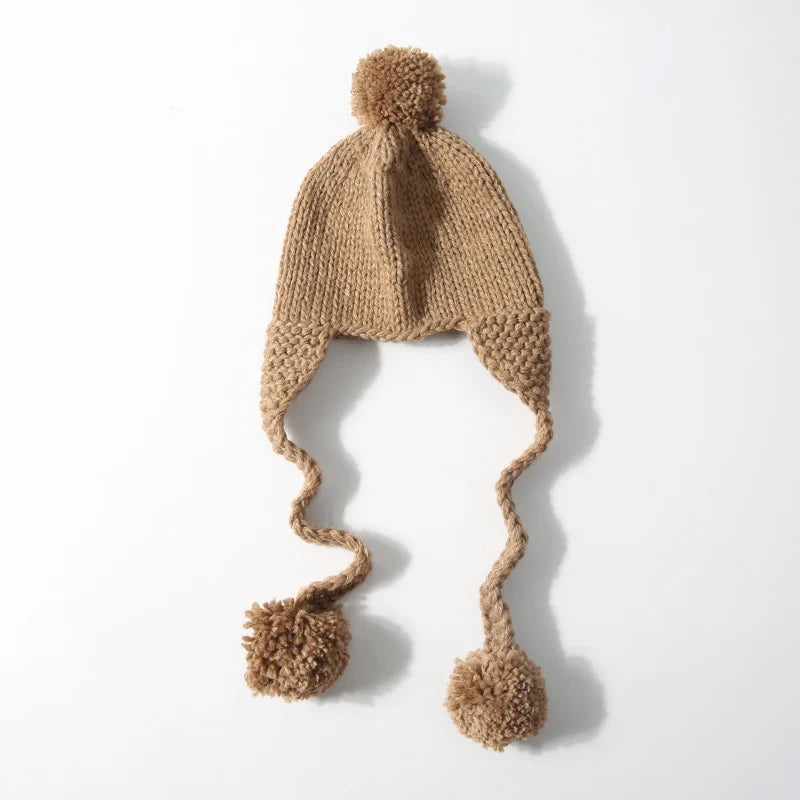 New Winter Baby Hat Pompom Cotton Knitted Baby Cap for Girls Boys Infant Bonnet Kids Cap Baby Accessories 6 Colors