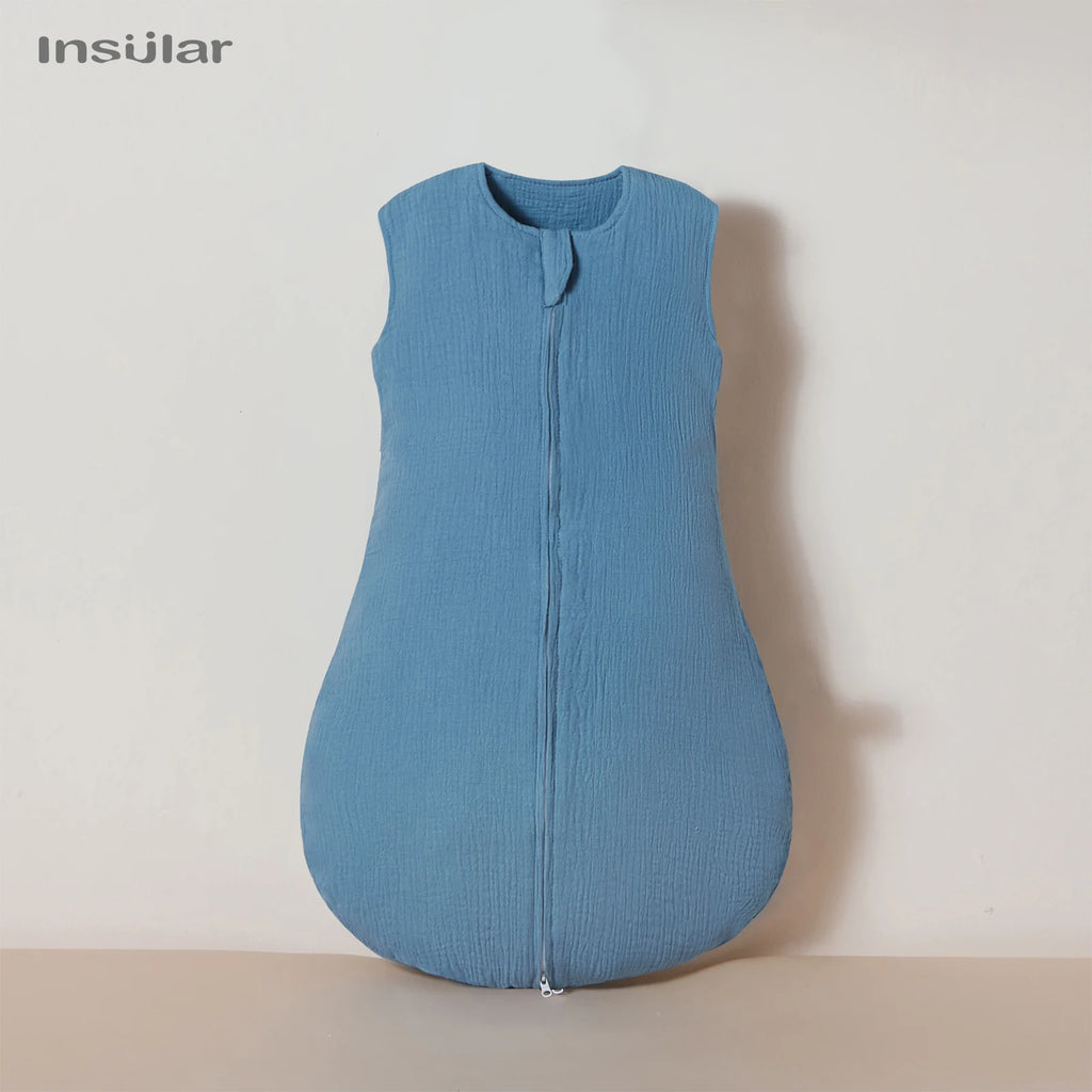 Baby Sleeping Bag Newborn Swaddle Sleeveless Sleep Sack Summer Thin Premium Muslin Cotton Soft 2-Ways Zipper Easy Diaper Changes