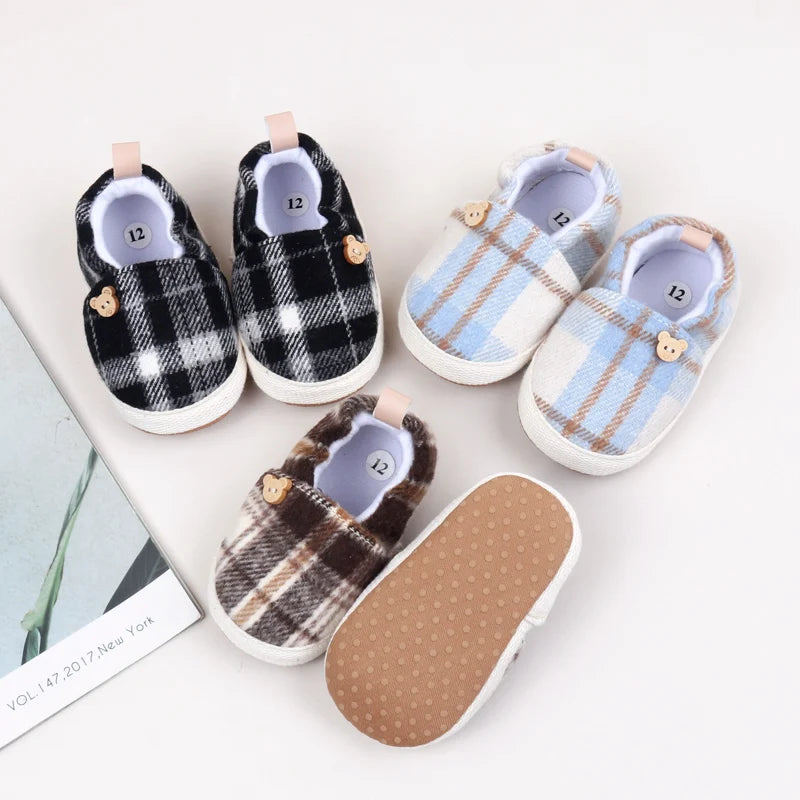 2025 Spring And Autumn Baby Boys And Girls First Walking Toddler Shoes With Fashion Color Block Design And Soft TPR Sole