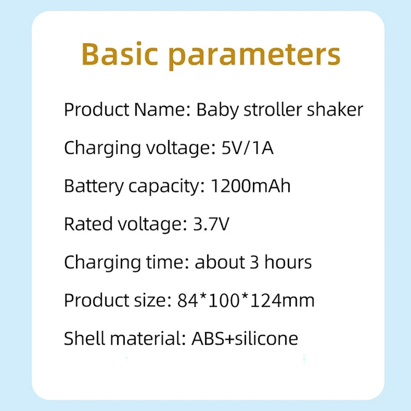 Baby Stroller Rocker Sound Machine Portable White Noise Sleep Aid Vibrating For Baby Soothing Natural Sounds Bluetooth Speaker