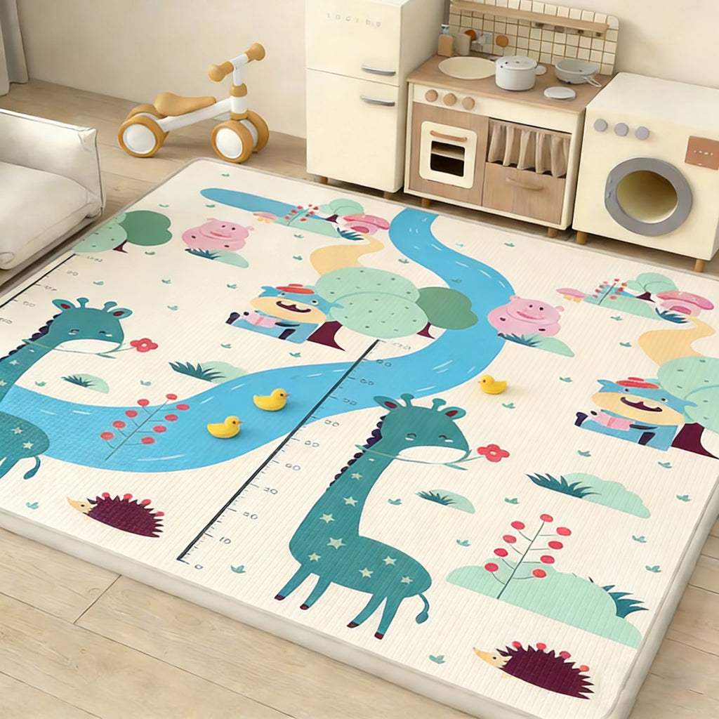 Baby Activity Gym Room Mat Non-toxic Baby Activities Crawling Play Mats Double Sided Pattern EPE Game Mat for Children's Mat Rug