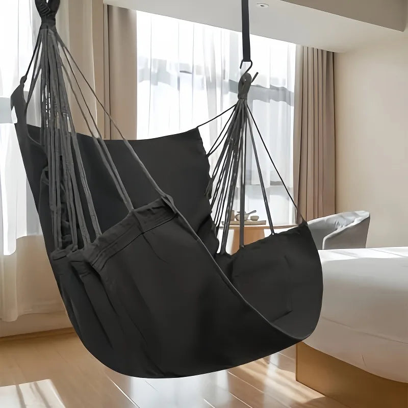 Leisure Fabric Hammock Swing Chair with Storage Bag