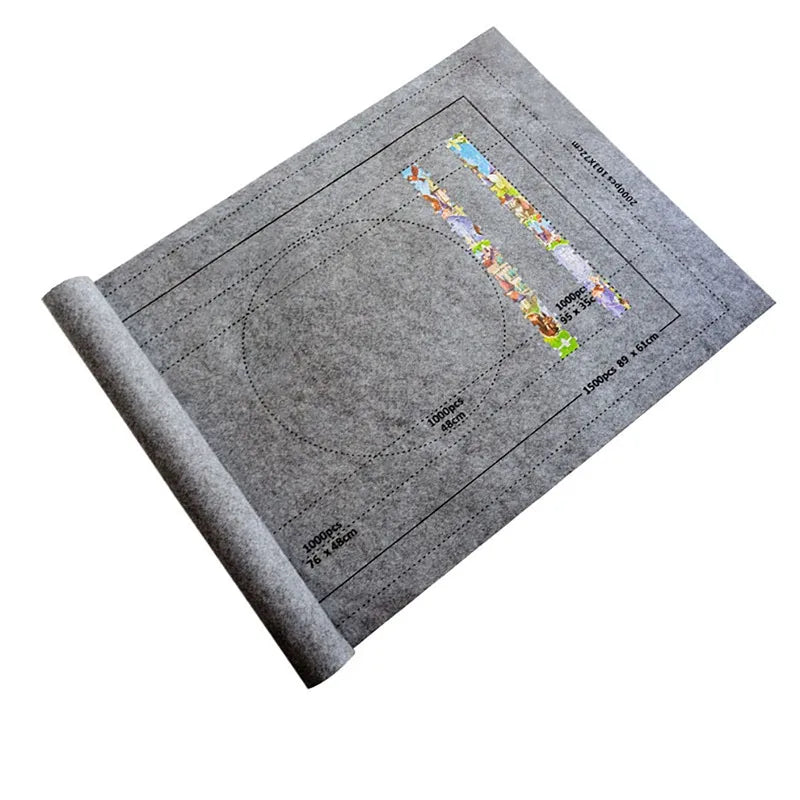 1500 Pcs Felt Puzzle Mat - Portable Home Decor Roll, Jigsaw Playmat & Wall Ornament Accessory for Living Room