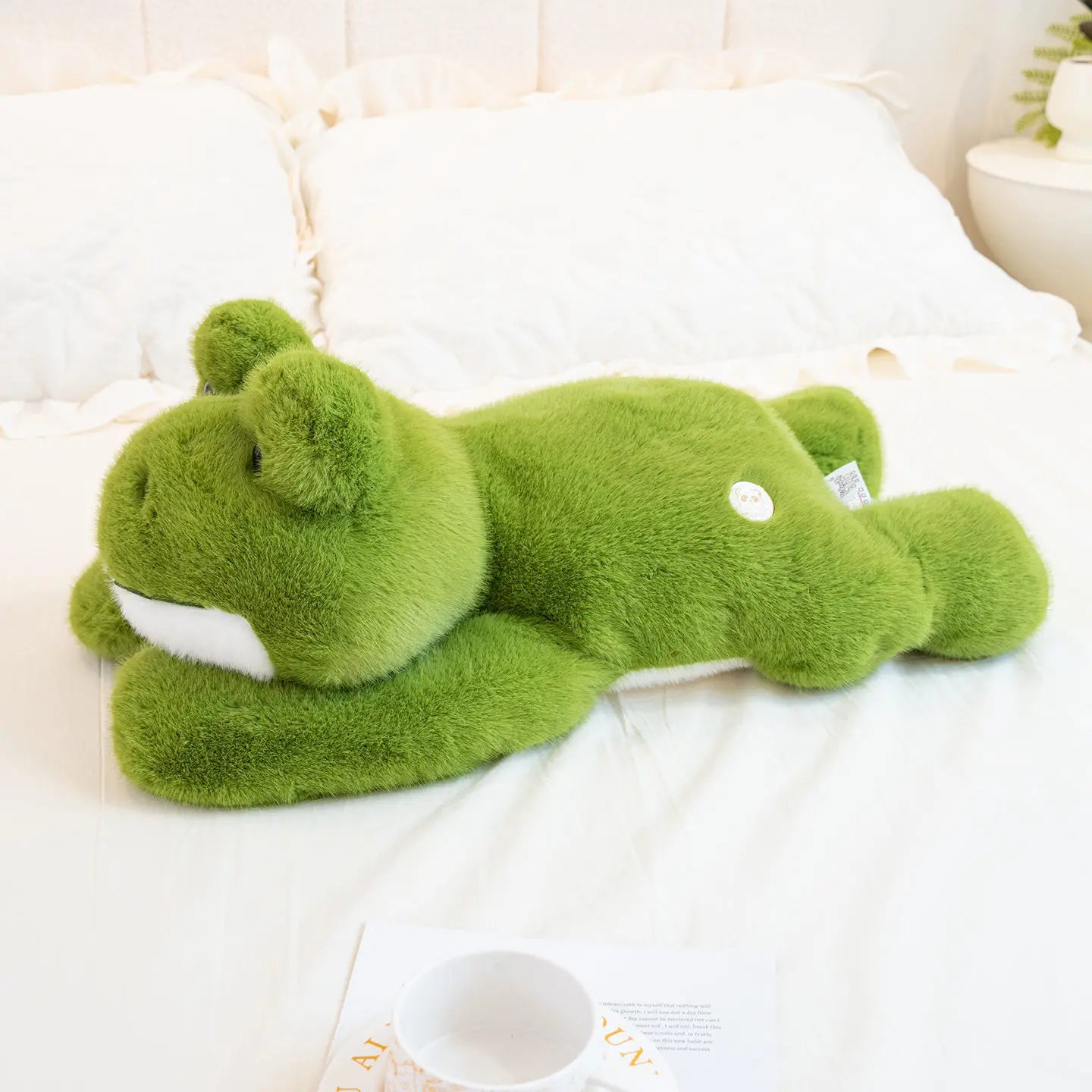 Hot Simulation Giant Frog Plush Toy Stuffed Animals Plushies Green Lying Frogs Throw Pillow Cushion Home Deco For Kids Gift