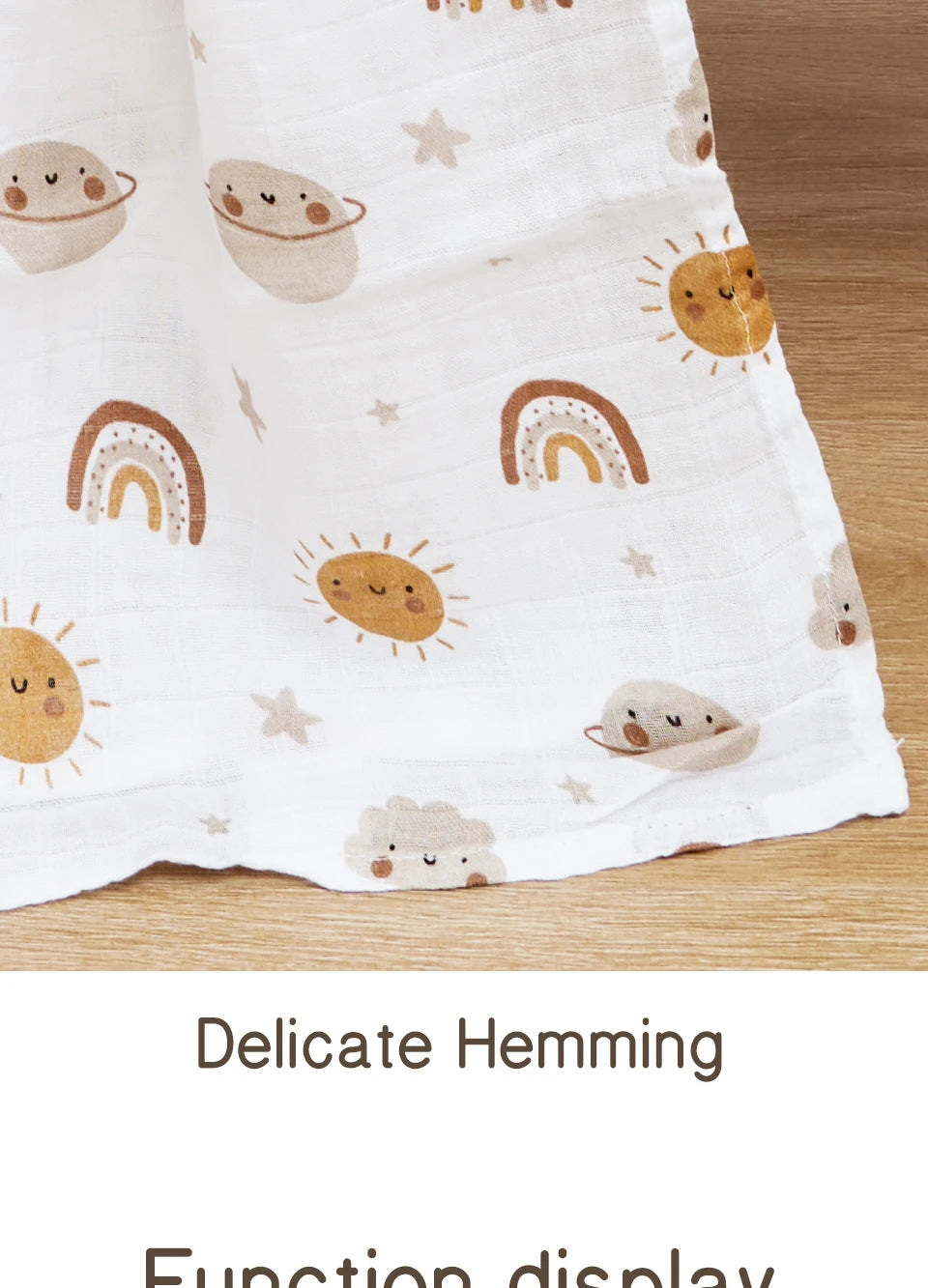Elinfant 100% Cotton 4PCS Muslin Swaddle Blankets,120*110cm Bamboo Cotton Newborn Baby Bath Towel Wrap