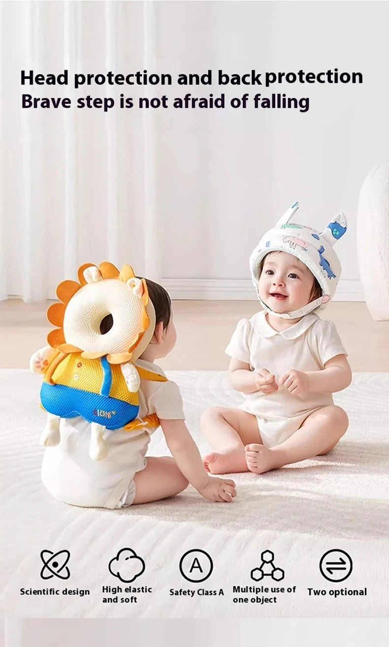 AIBEDILA Baby Head Protector Pillow Backpack Anti-Fall Safety Cushion for Newborn Toddlers Learning to Walk Kids Safe Support