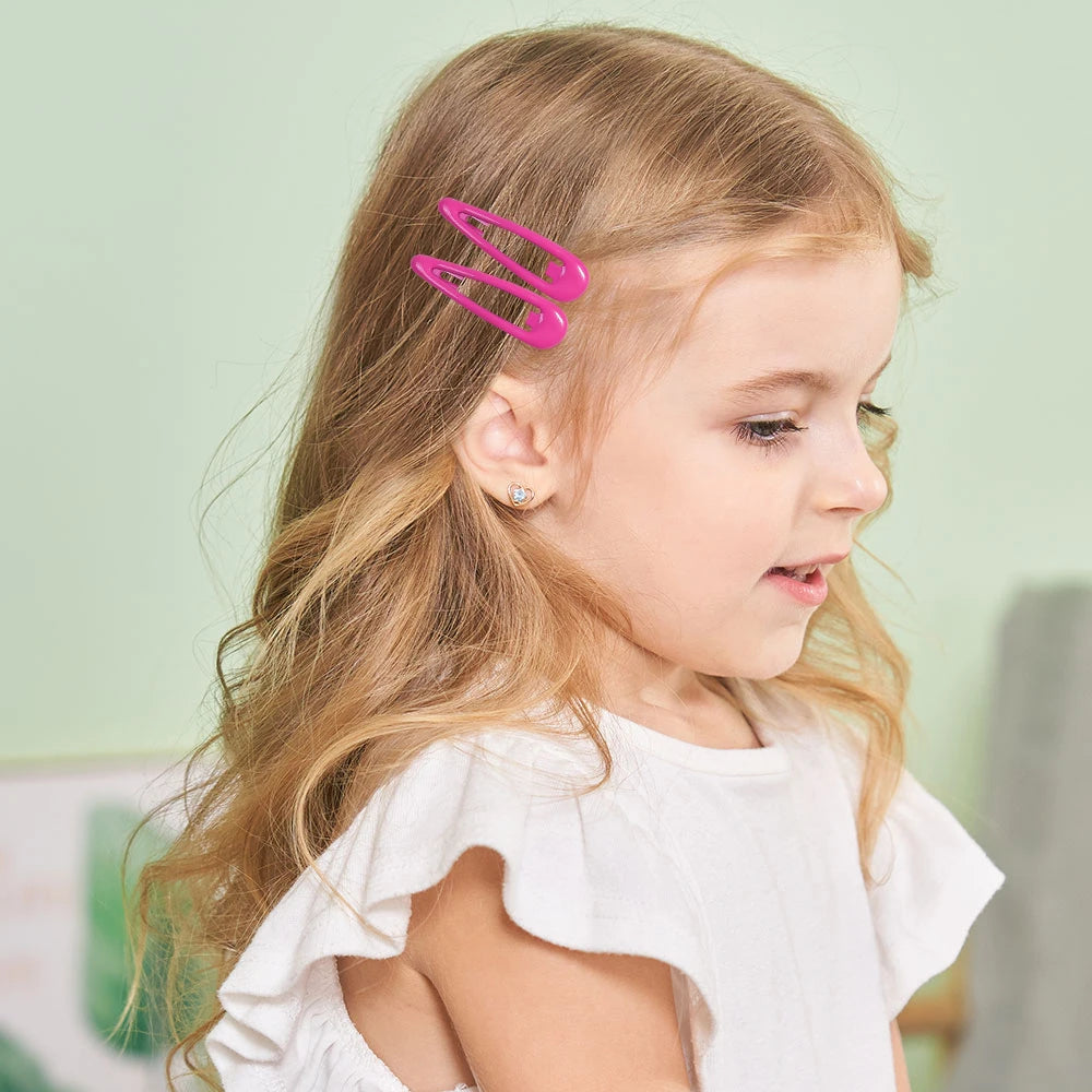 20/50Pcs Snap Hair Clips Candy Color Glossy 2 Inches No Slip Metal Hair Pins Clips Barrettes Accessories for Baby Girls Toddlers
