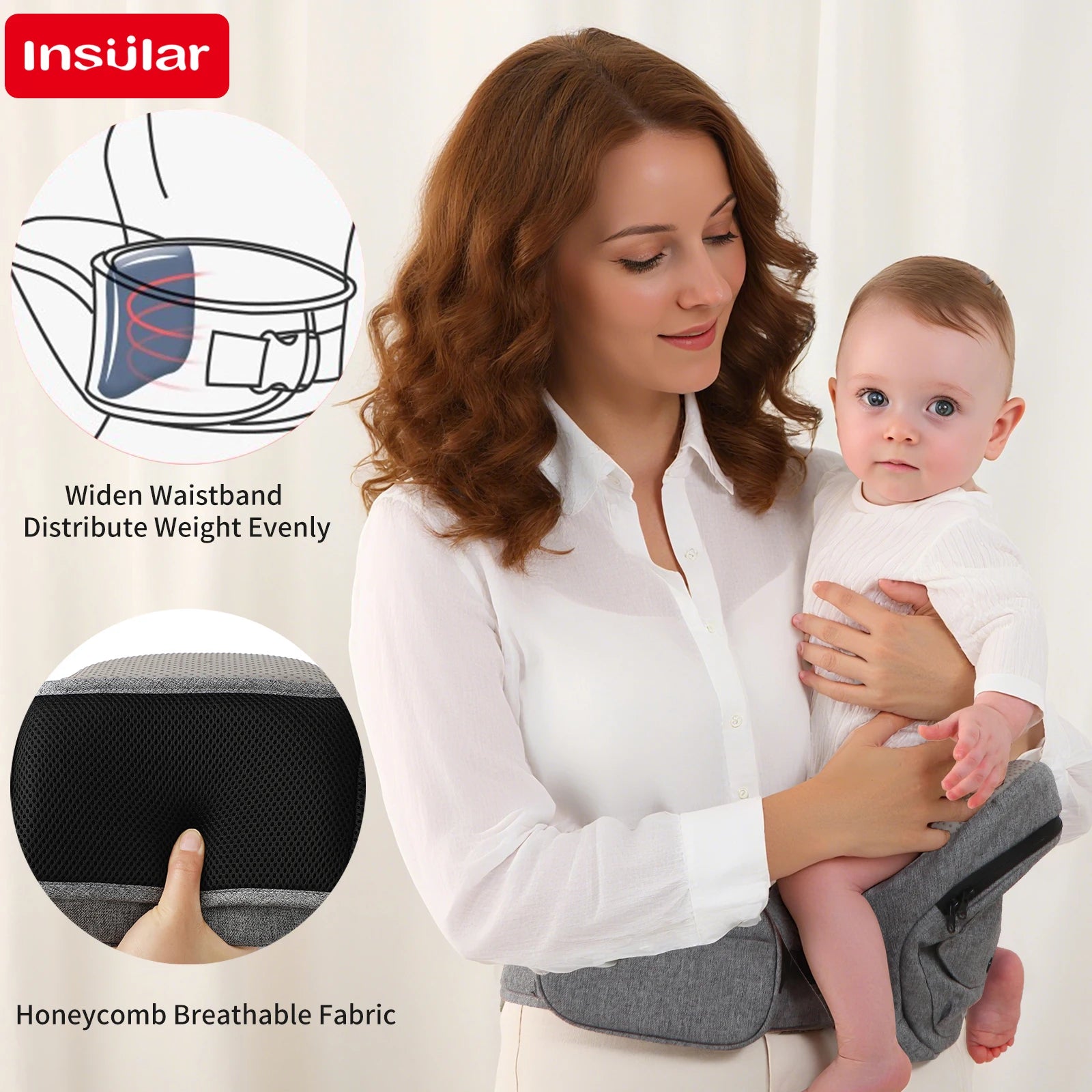 Fashion Baby Waist For 0-2Y Stool Front Hold Type Kids Carrier Widened Single Stool Infant Belt Hugging Support Multi-functional