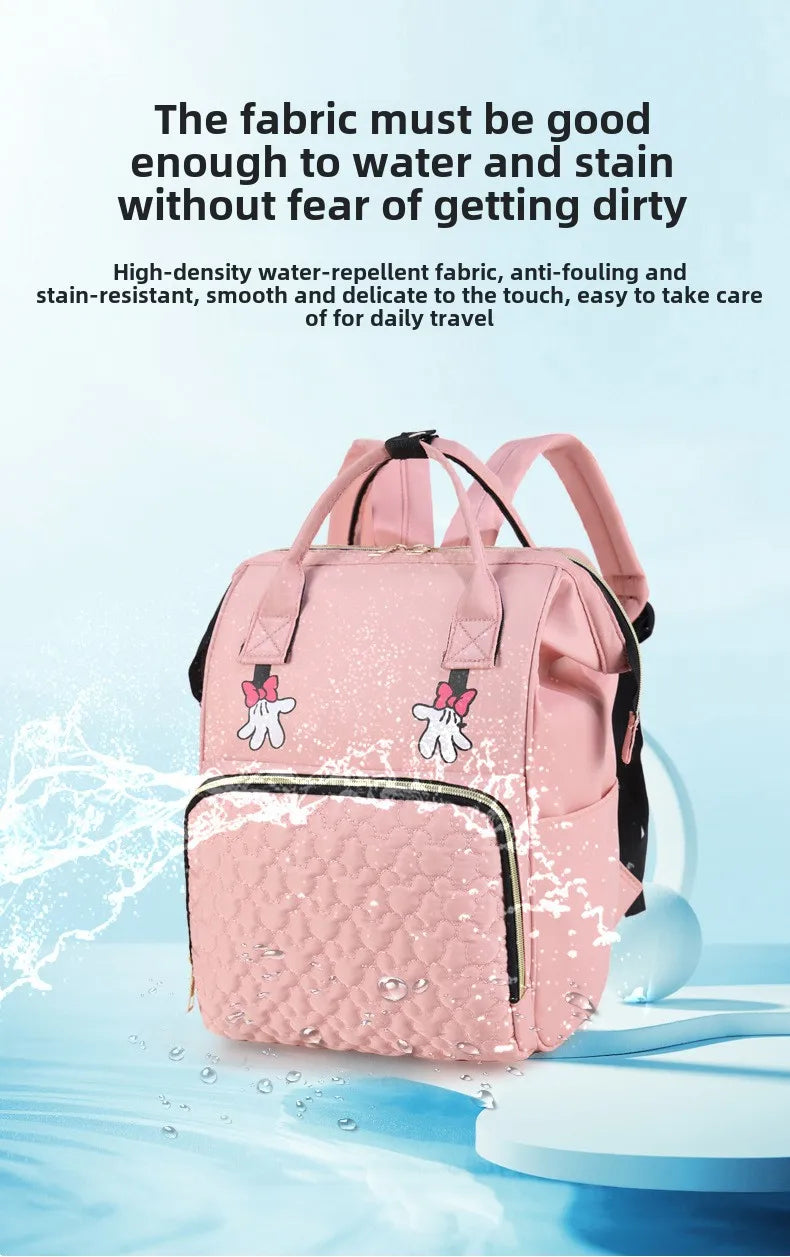 Custom Baby Name Mommy Bag Multi-functional Double Shoulder Storage Diaper Backpack for Outdoor Traveling Mom Gift